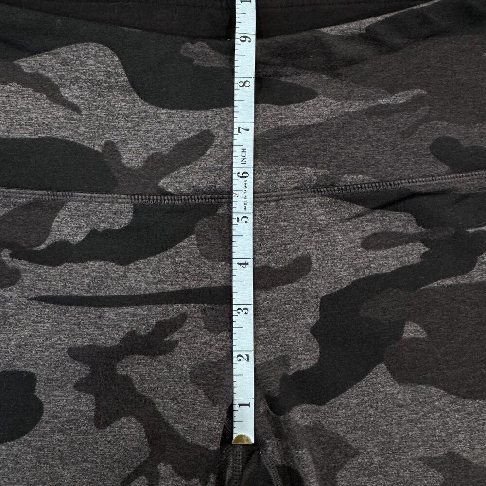 Tuff Athletics Camo Print Womens Leggings Sz Large Black Gray Activewear Pocket - Picture 11 of 14